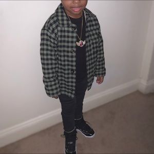 Zara Kids Jacket. Green and Black. Size 4-5y